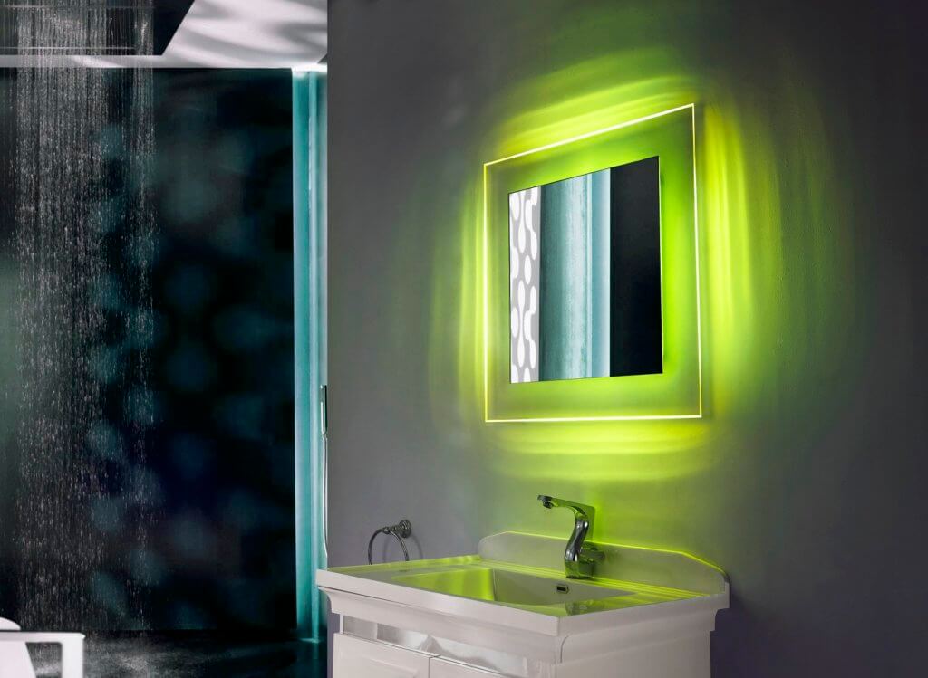 Colorful Mirrors bathroom