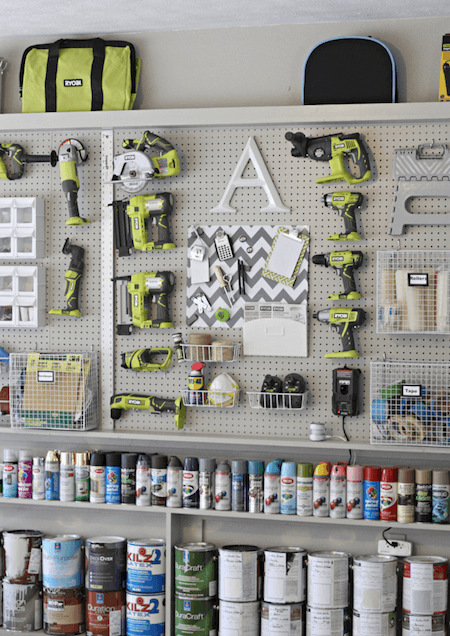 Pegboard Garage Idea