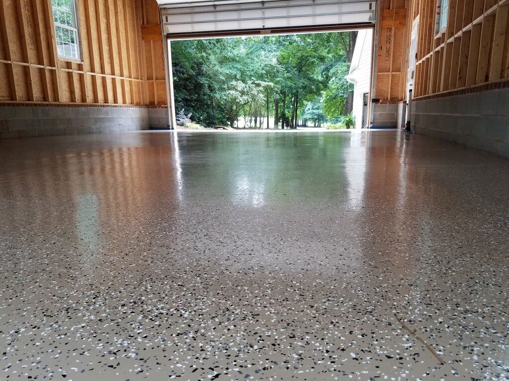 Single color epoxy for garage