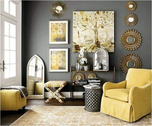 yellow and grey living room ideas