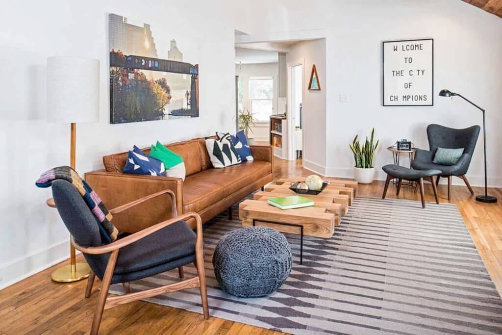 Mid Century Modern Living Room colors