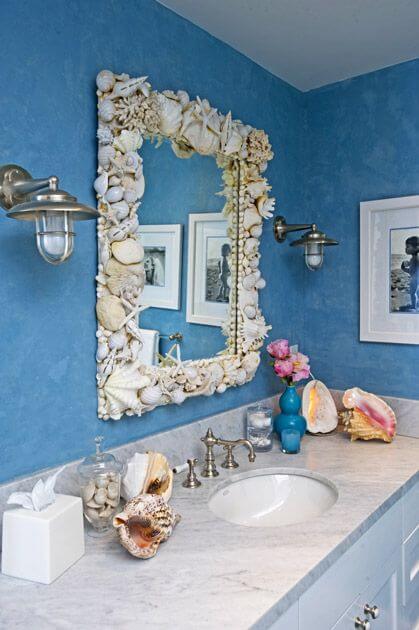 Sea Shells Bathroom Decor Idea