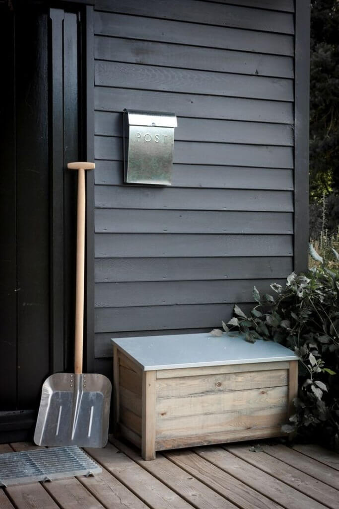 Wooden Crates winter porch