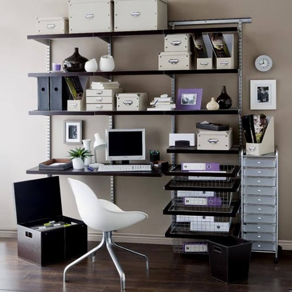 office ideas with shelves