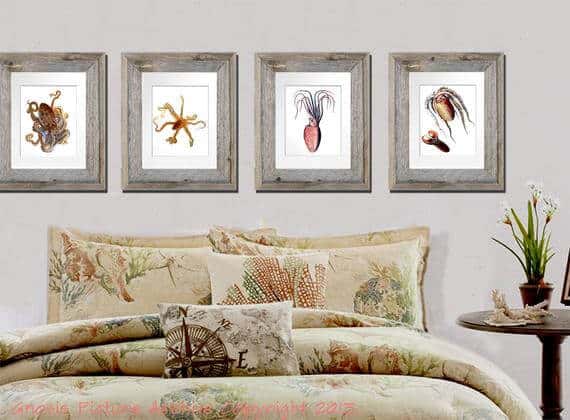 sea creatures wall decor