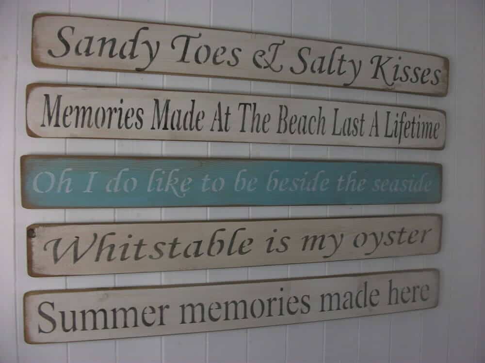 wooden beach signs decor